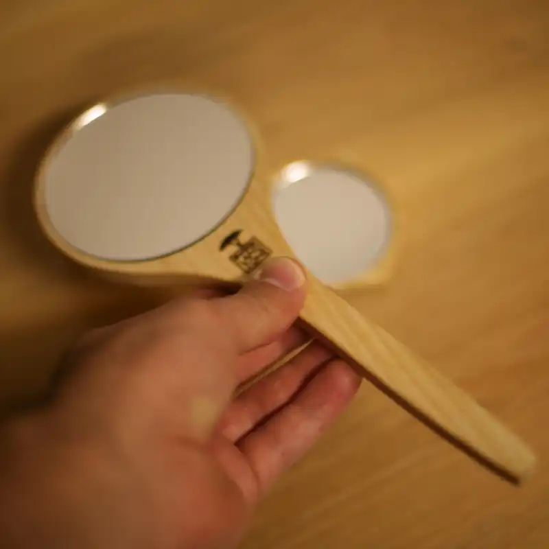 آینه آرایشی و جیبی وودلندزون مدل آزتک مجموعه 2 عددی