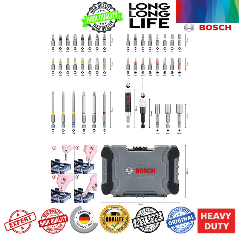 سری پیچ گوشتی شارژی بوش مدل 43X بسته 43 عددی