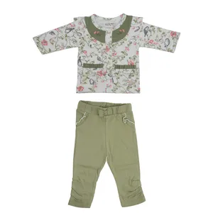 ست تی شرت و شلوار نوزادی نیلی مدل gonjishk s 2022