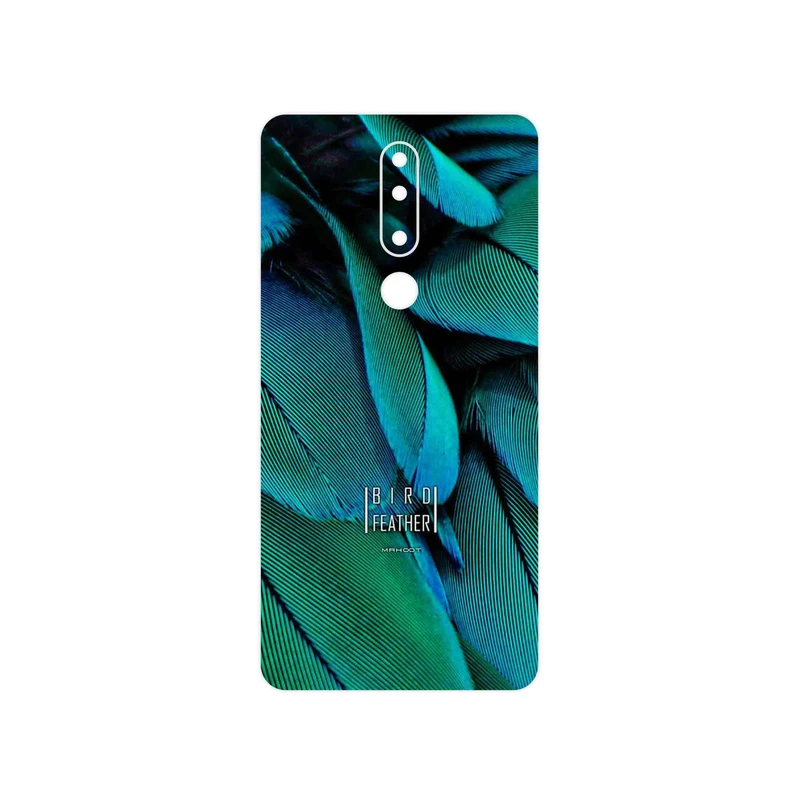 برچسب پوششی ماهوت مدل Green Feather مناسب برای گوشی موبایل نوکیا 3.1 Plus