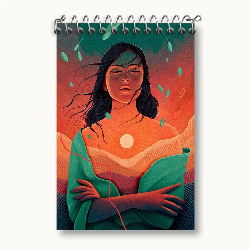 دفتر یادداشت 50 برگ خندالو مدل زن کد F39