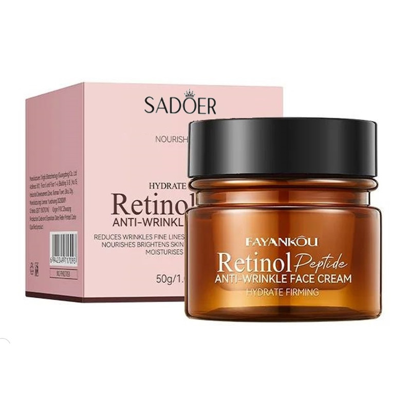 کرم ضد چروک صورت سادور مدل رتینول پپتاید مناسب برای انواع پوست وزن 50 گرم