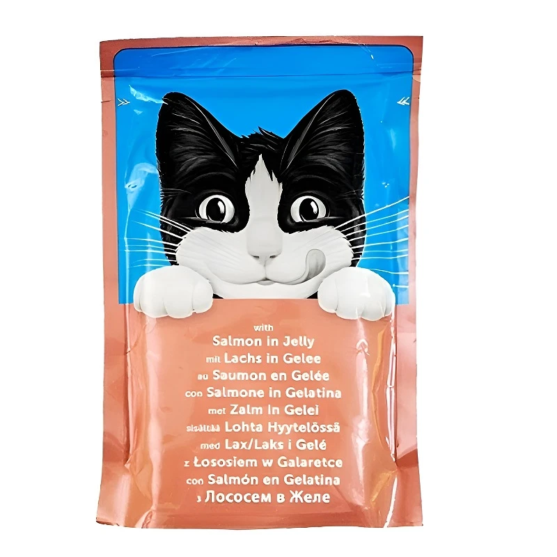 پوچ گربه بالغ فلیکس مدل ژلی طعم سالمون وزن 85 گرم