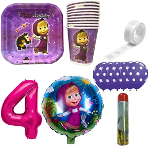 مجموعه 30 عددی تم تولد مسترتم طرح ماشا و میشا کد 4