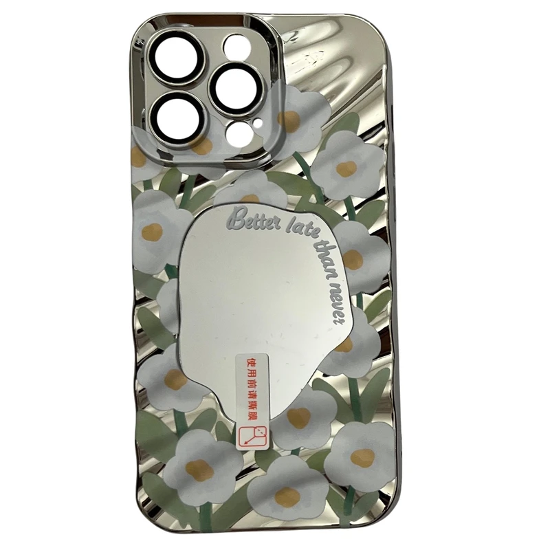کاور مدل آینه ای طرح گل نرگس کد 657 مناسب برای گوشی موبایل اپل iPhone 14 Pro Max