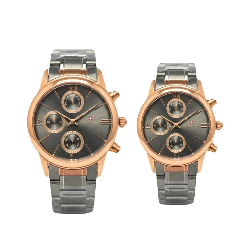 ست ساعت مچی عقربه‌ای کوارتز زنانه و مردانه سوئیس آرت مدل sa34787