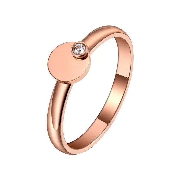   انگشتر طلا 18 عیار زنانه قیراط طرح دایره کد GH3204