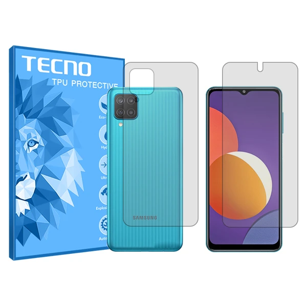 محافظ صفحه نمایش شفاف تکنو مدل HyGEL مناسب برای گوشی موبایل سامسونگ Galaxy M12 به همراه محافظ پشت گوشی 
