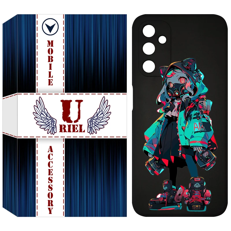 کاور یوریل قاب مدل KSH کد 58 طرح دخترگربه ای مناسب برای گوشی موبایل سامسونگ Galaxy M14