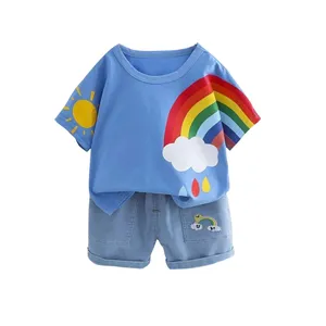 ست تی شرت و شلوارک پسرانه مدل Rainbow_b