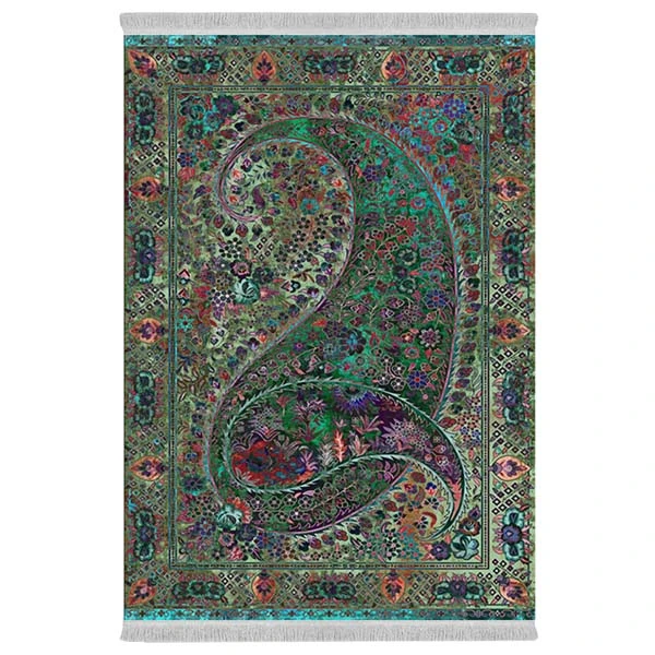 فرش پارچه‌ای دفه مدل فرشینه هازان مخمل طرح فانتزی کد 3414