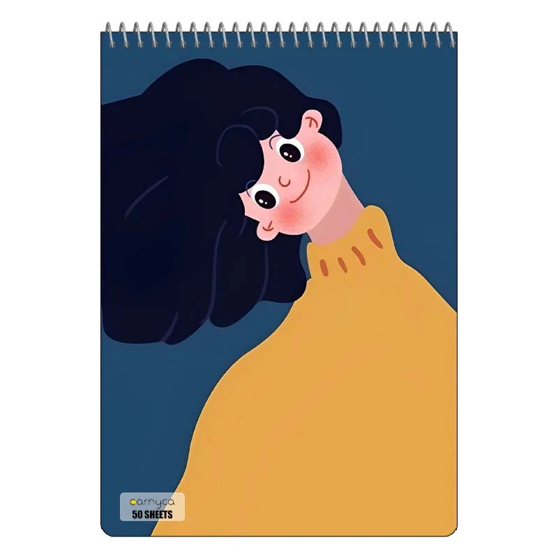 دفتر نقاشی 50 برگ سیمی کارنیکا طرح دختر مینیمال Minimalist Girl کد 49593