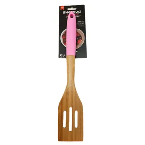 کفگیر شنگیا مدل دسته سیلیکون بامبو