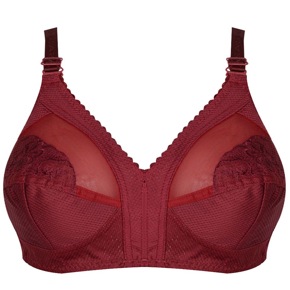 سوتین زنانه پرجامدا مدل 125013218 سوزنی رنگ زرشکی -  - 5