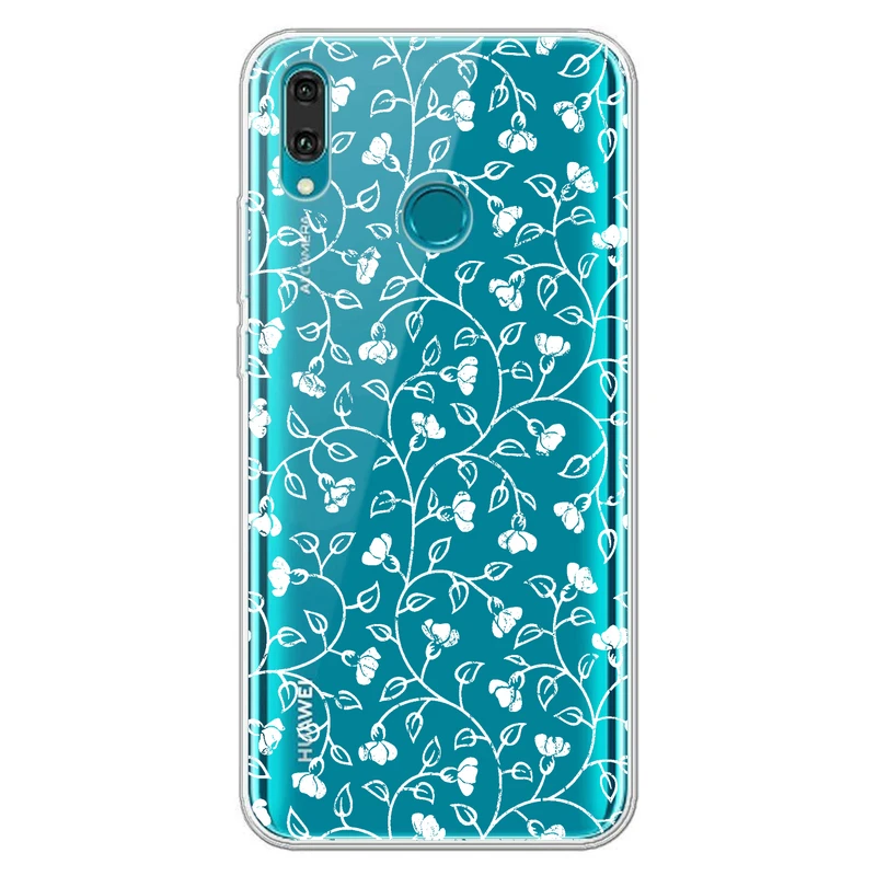 کاور مگافون طرح گل مدل C42-W مناسب برای گوشی موبایل هوآوی Y9 2019