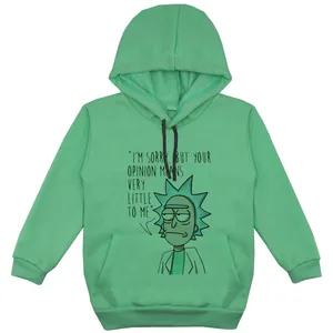 هودی پسرانه مدل ریکی F85 رنگ سبز