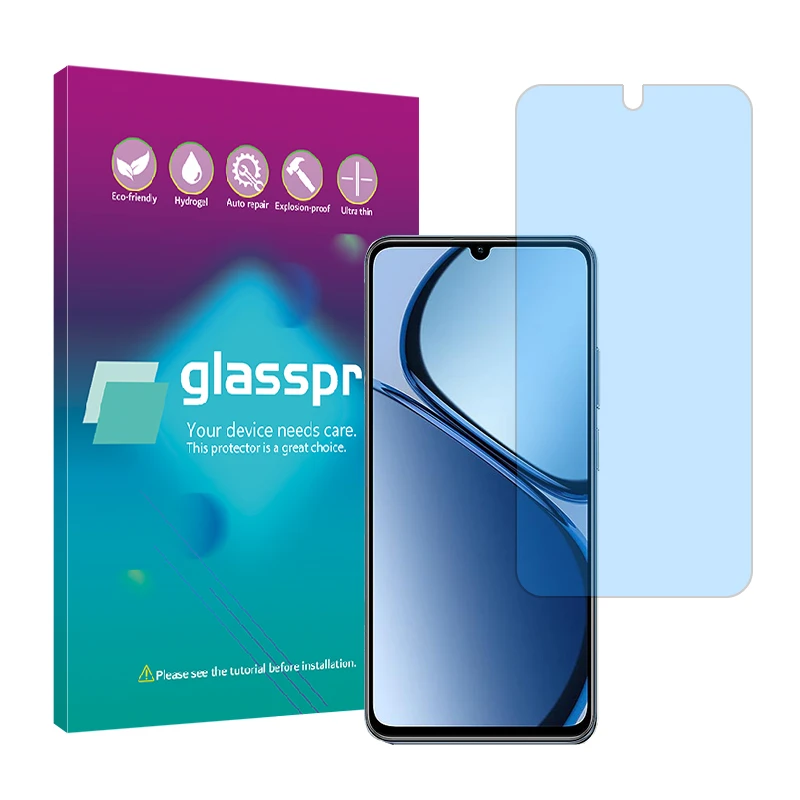 محافظ صفحه نمایش ضد اشعه آبی گلس پرو مدل Resistant مناسب برای گوشی موبایل ریلمی C63 