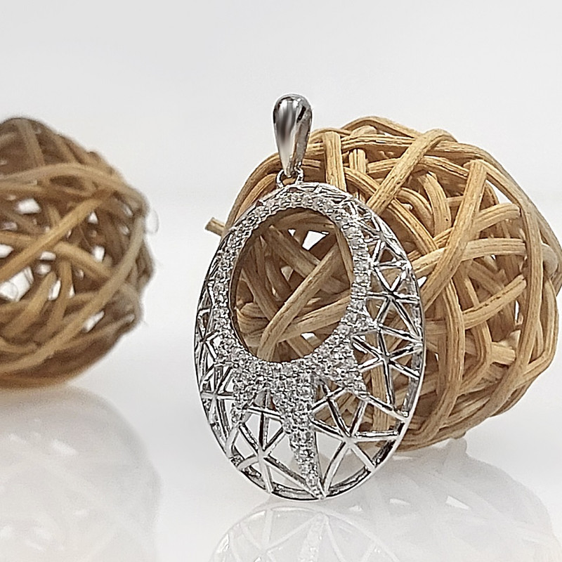 آویز گردنبند نقره زنانه اقلیمه کد VN425 آویز گردنبند نقره زنانه اقلیمه کد VN425