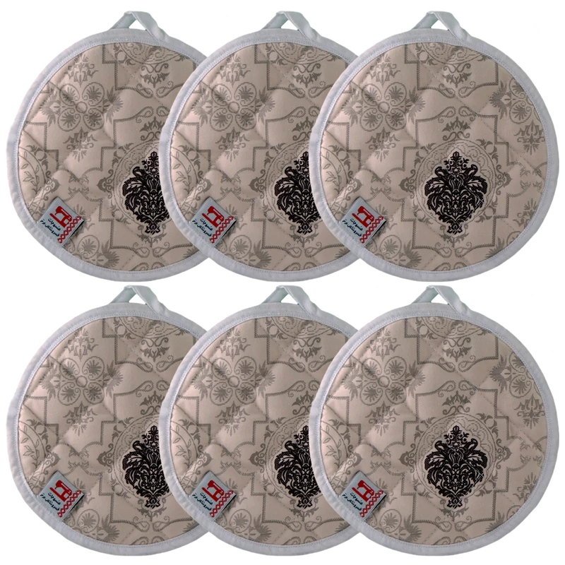 دستگیره منسوجات خسروشاهی برتر مدل گرد کد DGM105 بسته 6 عددی