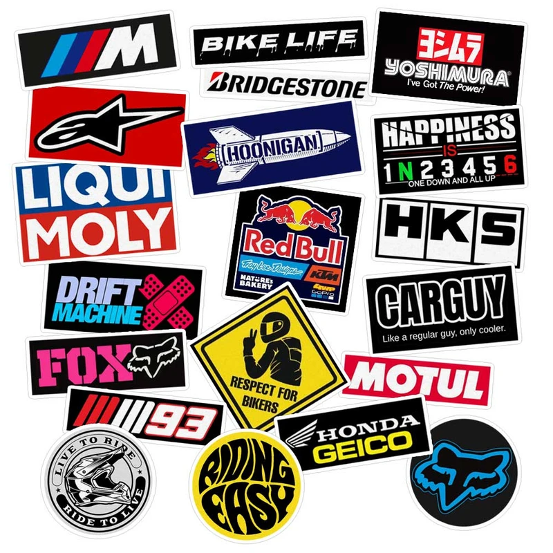 برچسب موتور سیکلت ماسا دیزاین کد MO006 مجموعه 20 عددی