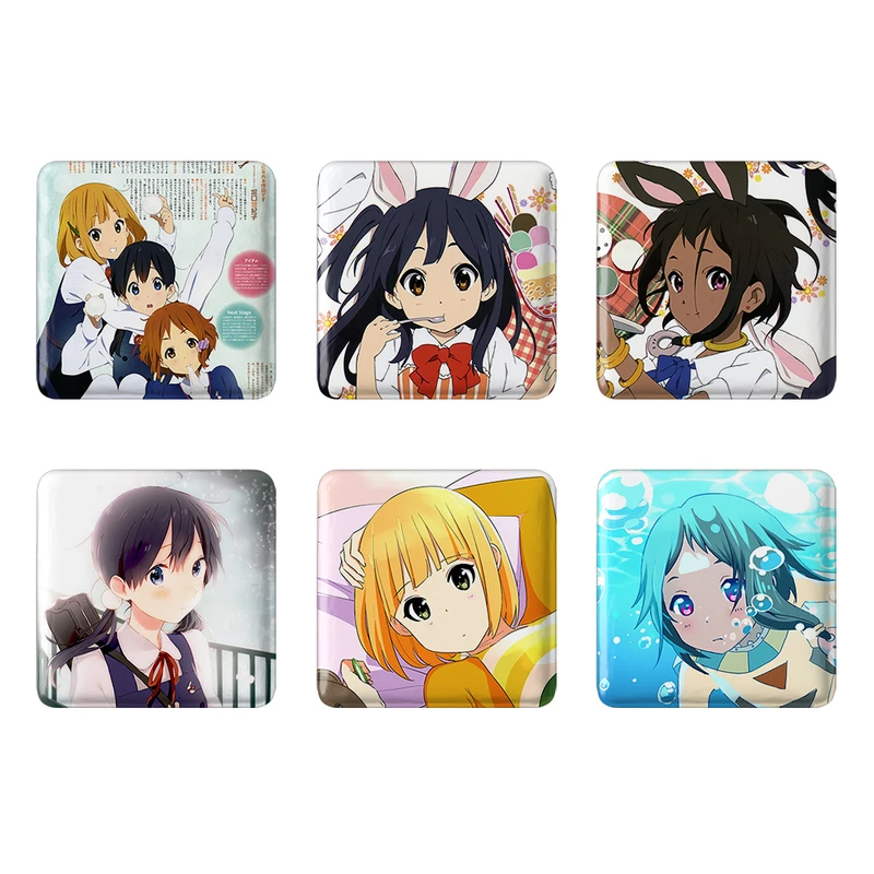 مگنت خندالو طرح انیمه فروشگاه تاماکو Tamako Market کد 1524A مجموعه 6 عددی