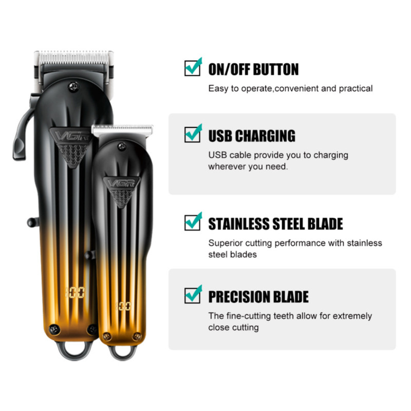 ماشین اصلاح موی سر و صورت وی جی ار مدل V-646 مجموعه دو عددی