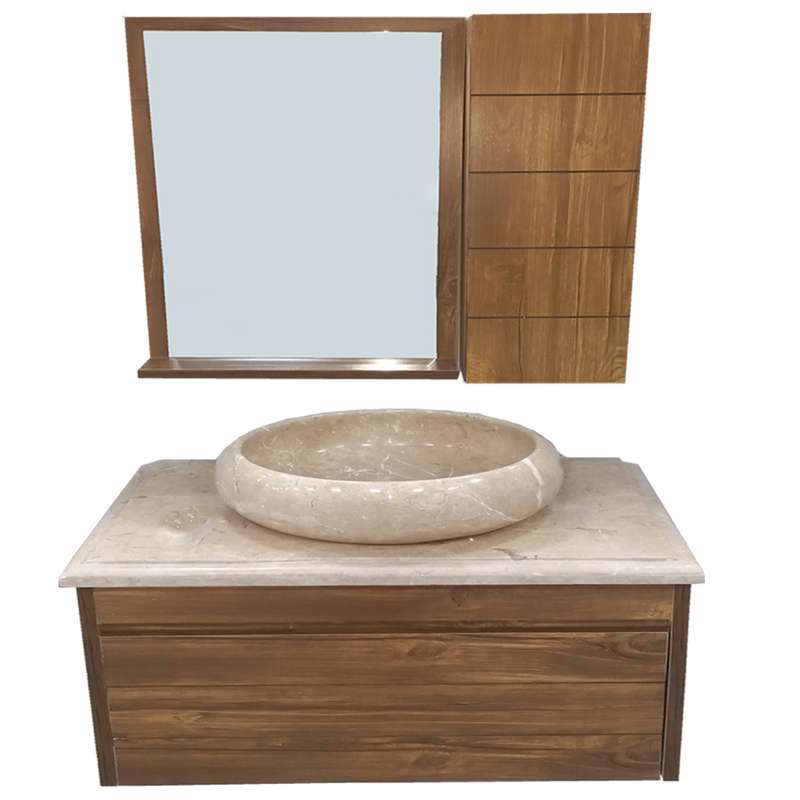 ست کابینت و روشویی مدل کلاسیک به همراه آینه و باکس