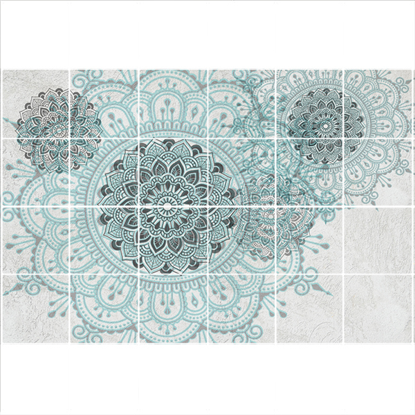 تایل سقفی طرح اسلیمی کد 3D2224-24 سایز 60x60 سانتی متر مجموعه 24 عددی