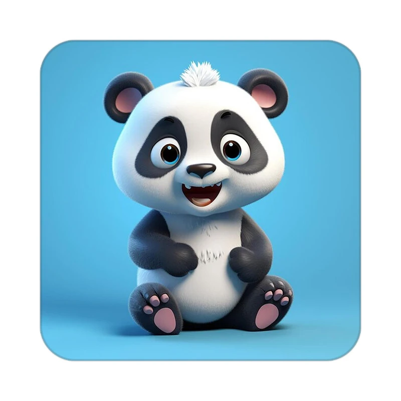 زیر لیوانی کاکتی طرح حیوانات کارتونی مدل mp27171