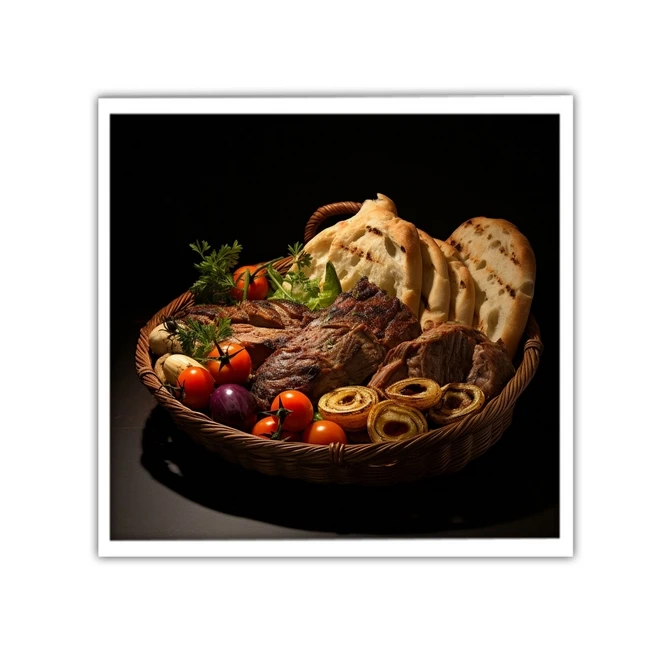 تابلو نوری بکلیت طرح رستوران و استیک گوشت مدل لایت باکس W-MID-19948