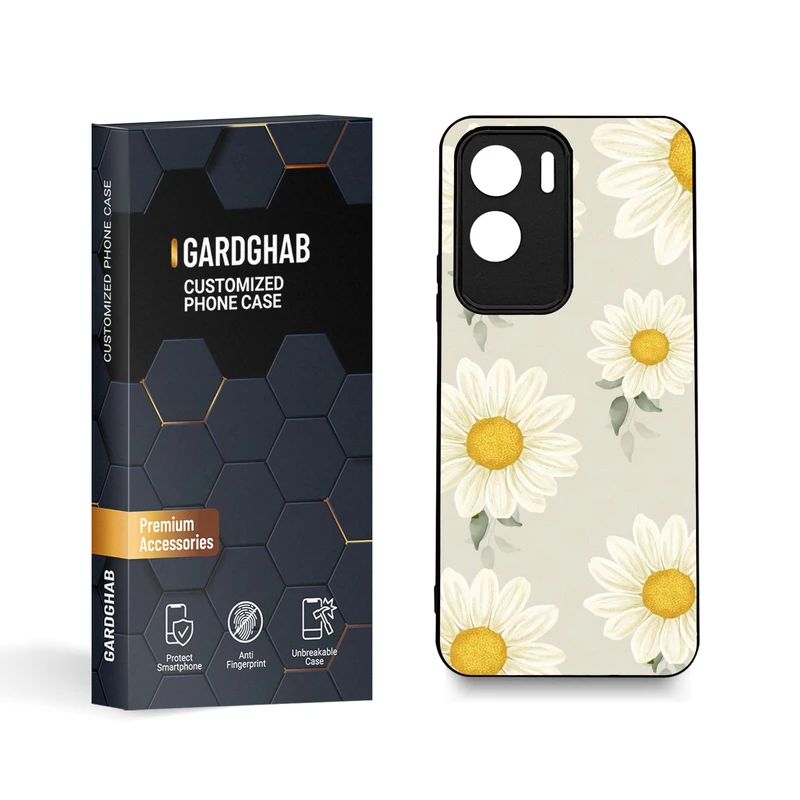 کاور گارد قاب مدل طرح گل مناسب برای گوشی موبایل آنر X50i \ 90 Lite 5G