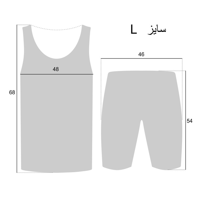 ست تاپ و شلوارک ورزشی مردانه مدل R110