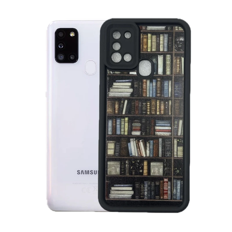 کاور طرح کتابخانه نیمه شب مناسب برای گوشی موبایل سامسونگ Galaxy A21s