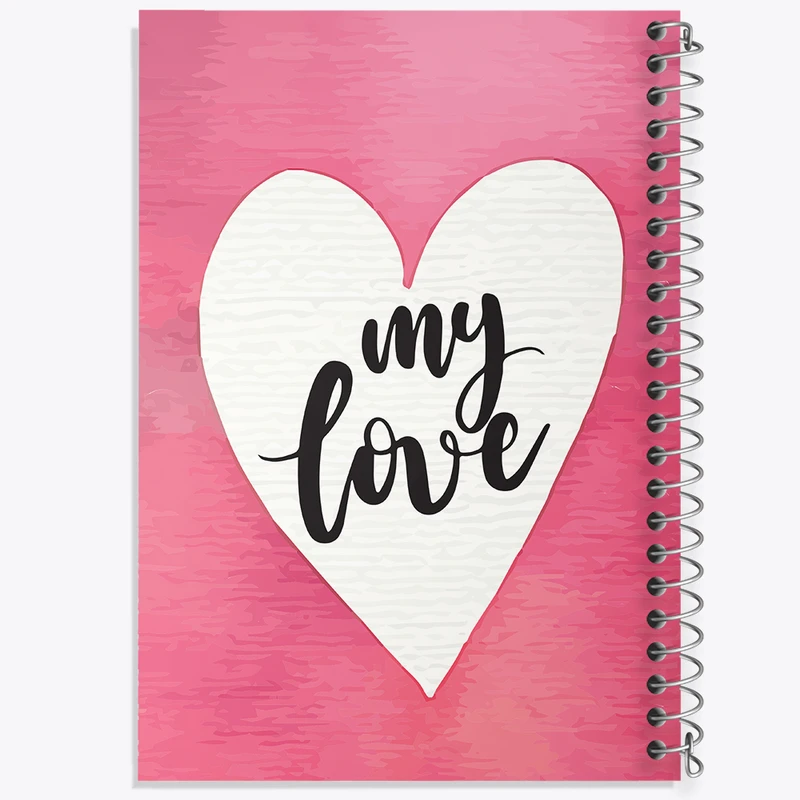 دفتر شطرنجی 50 برگ خندالو مدل My Love کد F2010