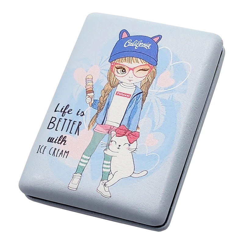 آینه جیبی مدل دختر و گربه کد ZJ-MR38-22