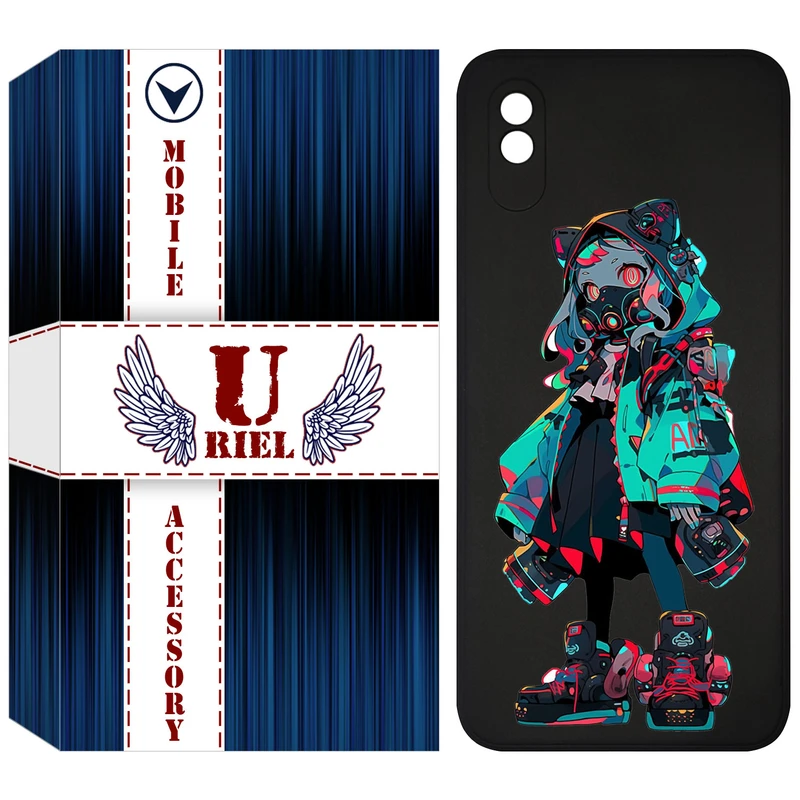 کاور یوریل مدل KSH کد 58 طرح دخترگربه ای مناسب برای گوشی موبایل شیائومی Redmi 9A / Redmi 9AT