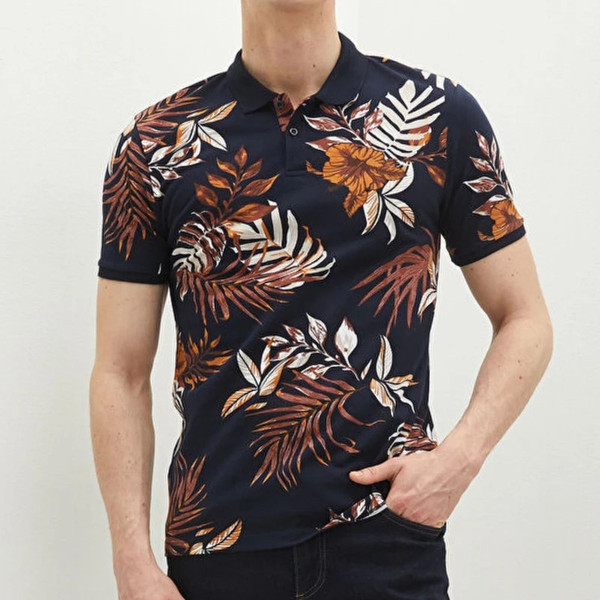 پولوشرت آستین کوتاه مردانه ال سی وایکیکی مدل هاوایی فول پنبه