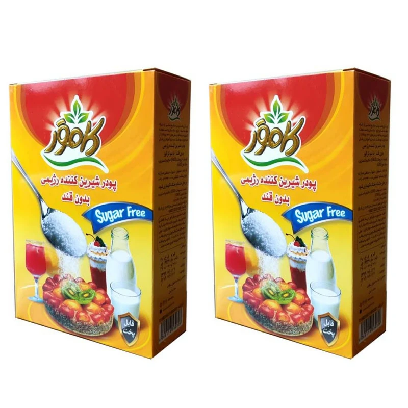 پودر شیرین کننده رژیمی بدون قند کامور - 200 گرم بسته 2عددی