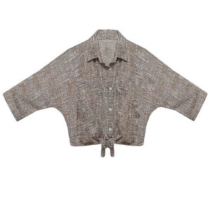 شومیز آستین سه ربع یقه برگردان زنانه مدل g-1tk