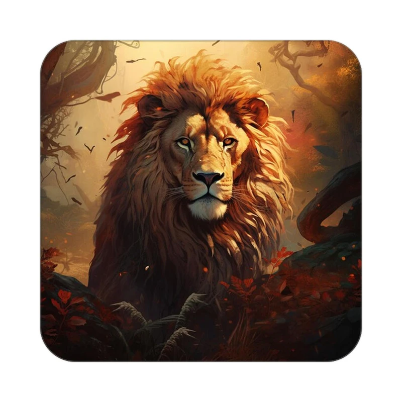 زیر لیوانی کاکتی طرح شیر مدل mp23563