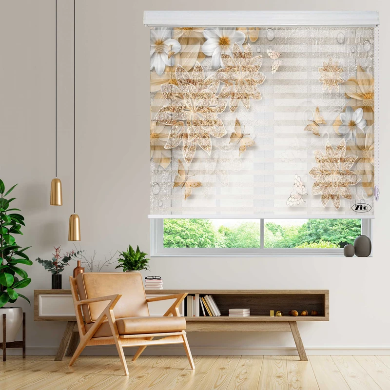 پرده زبرا زیو مدل 3D-1043 سایز 100x200 سانتی متر