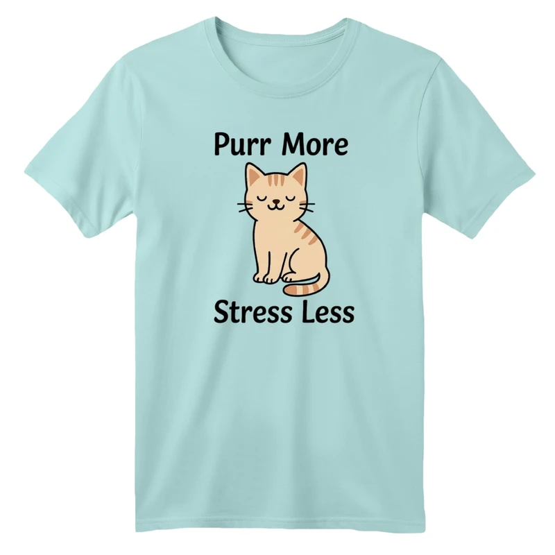 تی شرت آستین کوتاه بچگانه مدل گربه ریلکس