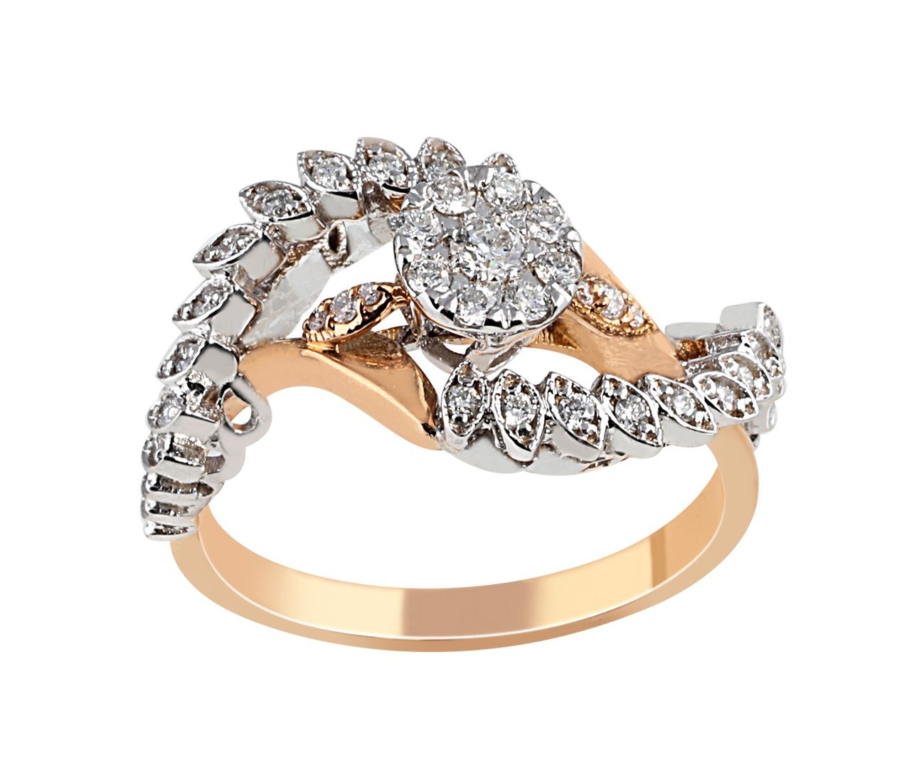 انگشتر طلا 18 عیار زنانه جواهری سروری مدل 12153