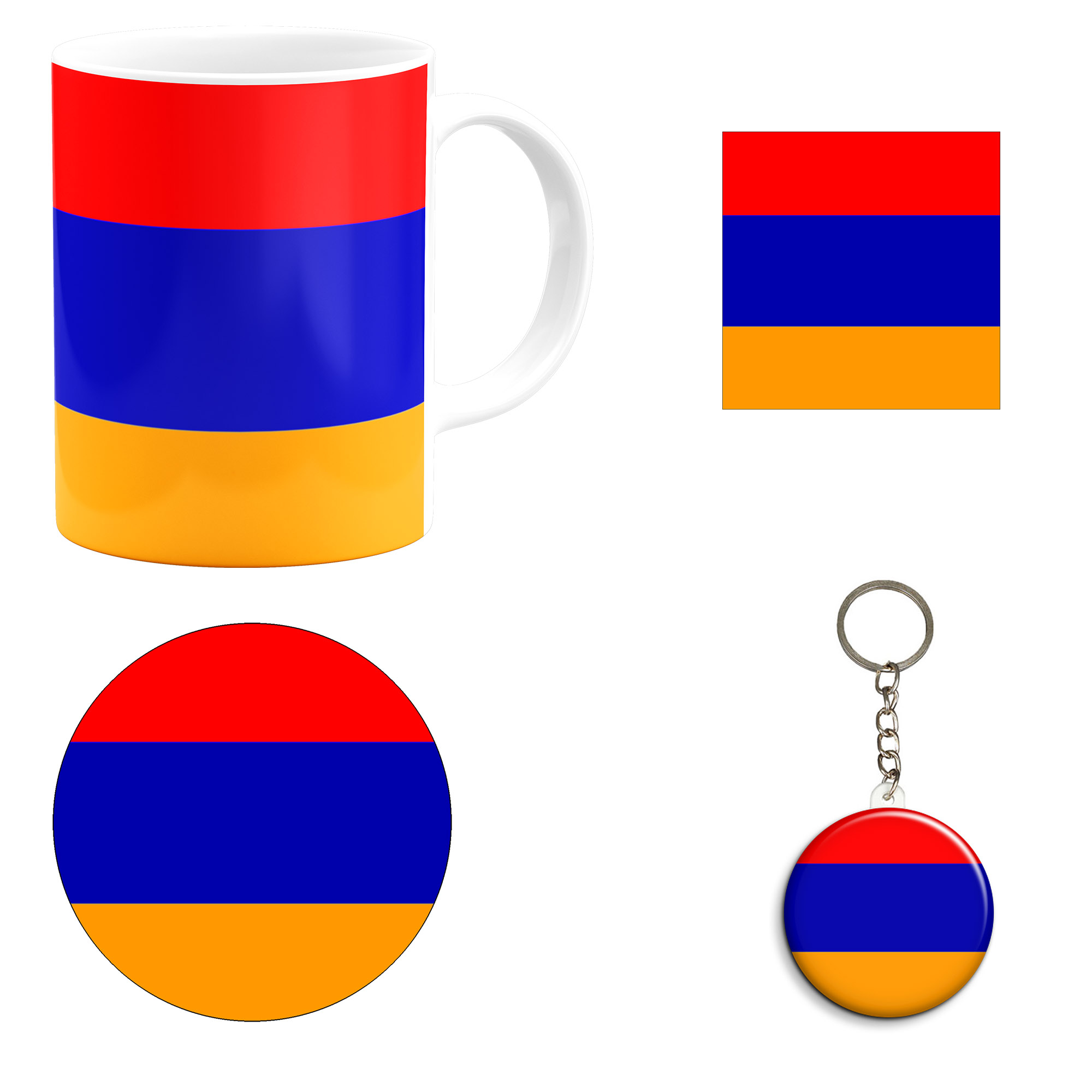 ست هدیه ماگ طرح پرچم ارمنستان مدل Armenia کد M1