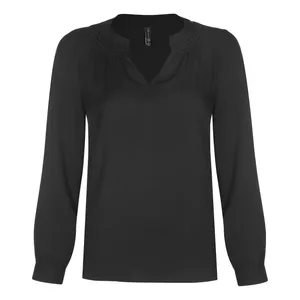 بلوز آستین بلند یقه هفت زنانه مدل نخی