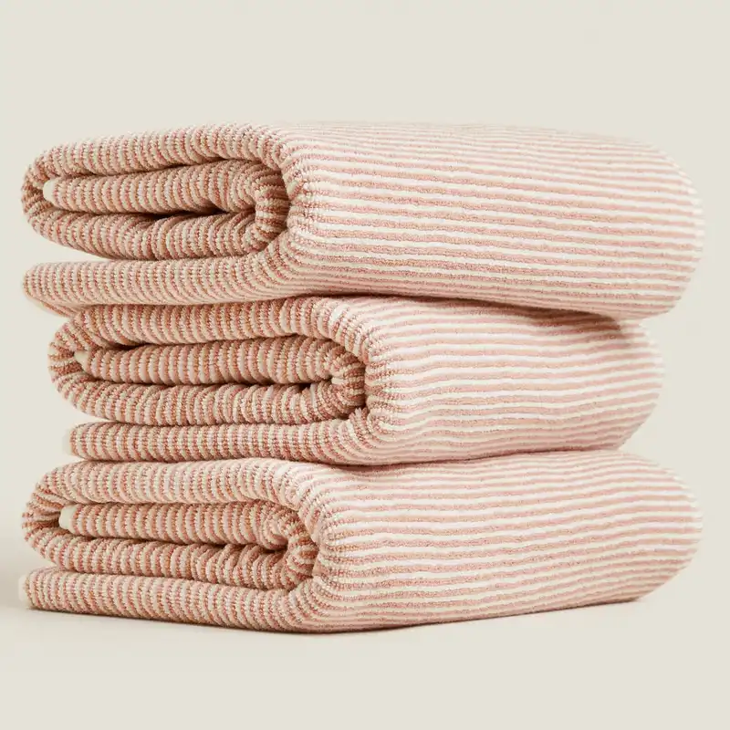 حوله دست و صورت زارا هوم مدل THREAD STRIPED کد 092 سایز 50x90 سانتی متر