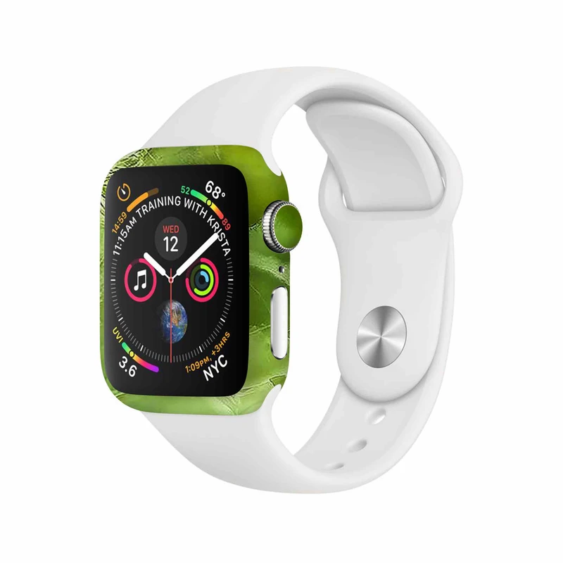 برچسب ماهوت طرح Green_Crystal_Marble مناسب برای اپل واچ Watch 4 44mm