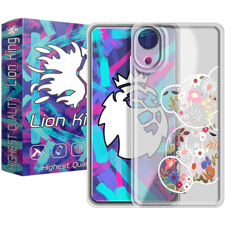  کاور لاین کینگ مدل خرس گل گلی مناسب برای گوشی موبایل سامسونگ Galaxy A03 Core