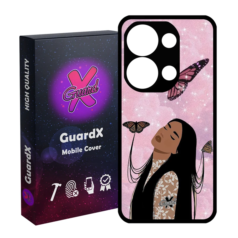 کاور گارد ایکس طرح Girl مدل Glass10297 مناسب برای گوشی موبایل شیائومی Redmi Note 13 Pro 4G / Poco M6 Pro 4G