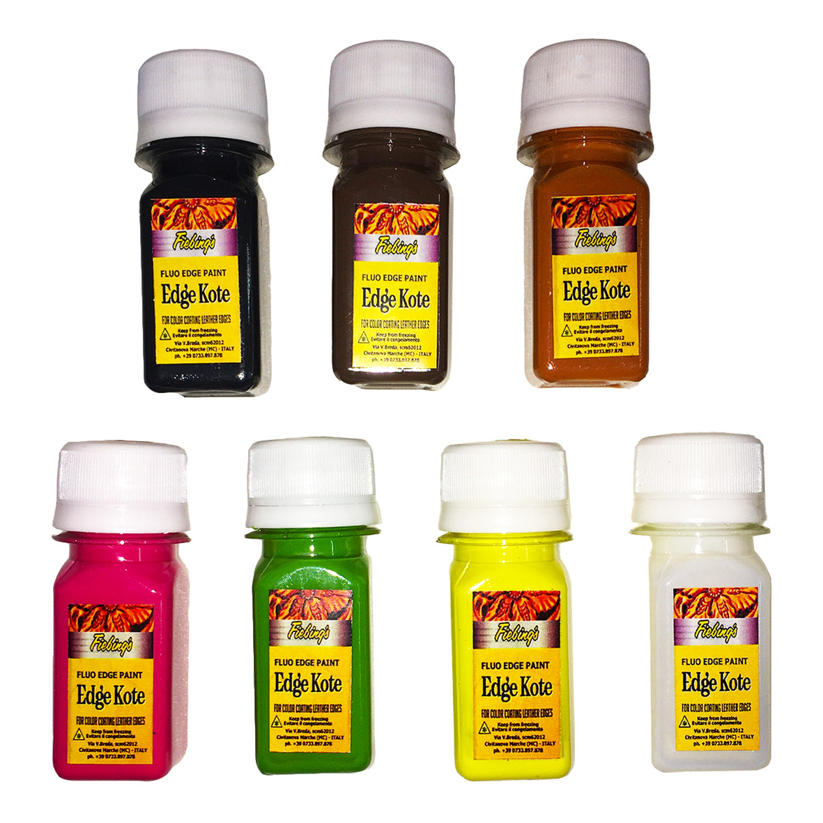 رنگ لبه چرم ادج کوت مدل Ek-Pro-7Pack حجم 30 میلی لیتر بسته 7 عددی رنگ لبه چرم ادج کوت مدل Ek-Pro-7Pack حجم 30 میلی لیتر بسته 7 عددی
